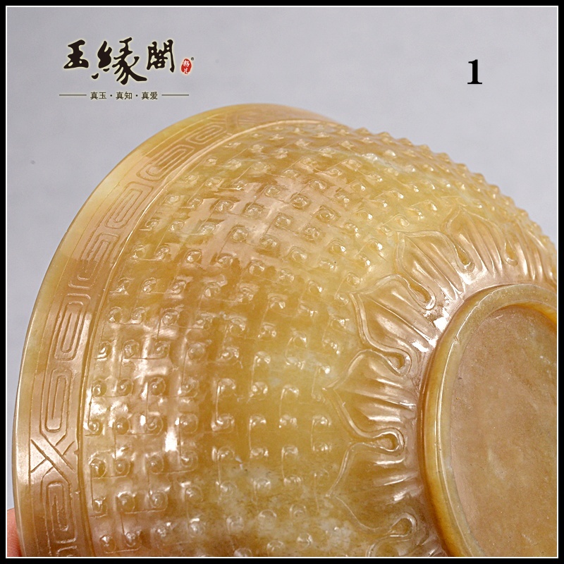 糖玉摆件 对碗