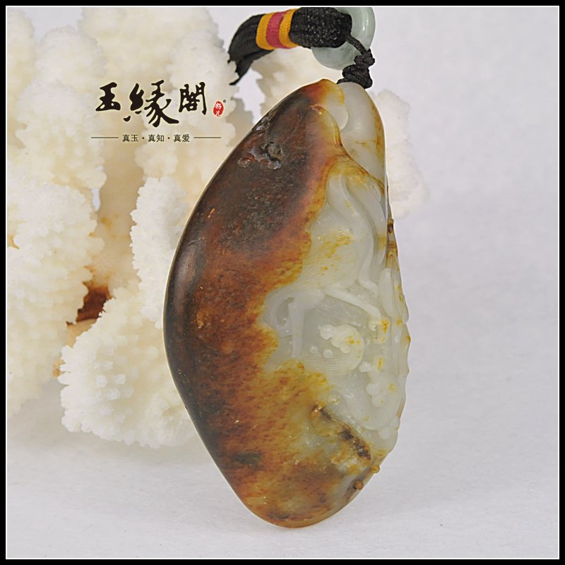 黄皮籽料把件 一路连科