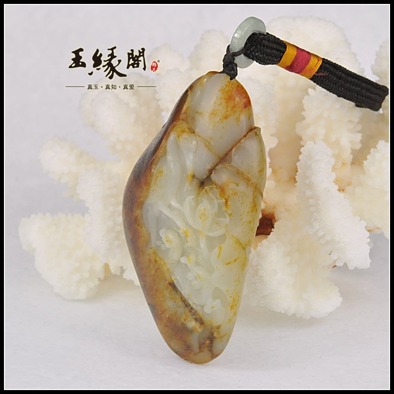 黄皮籽料把件 一路连科