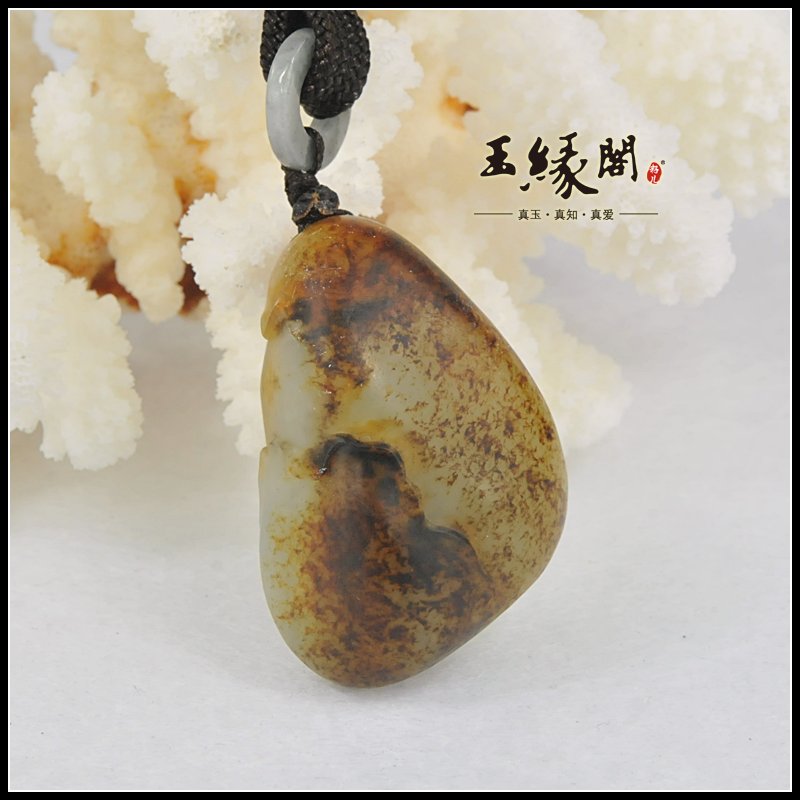 黄皮籽料把件 喜登连科