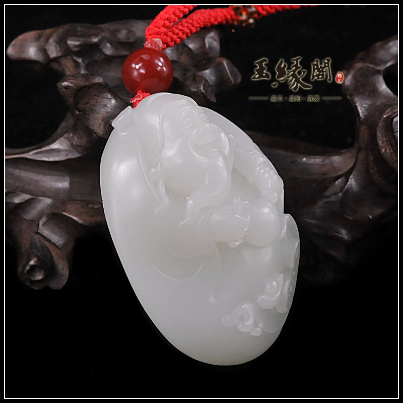 羊脂玉籽料把件 财神