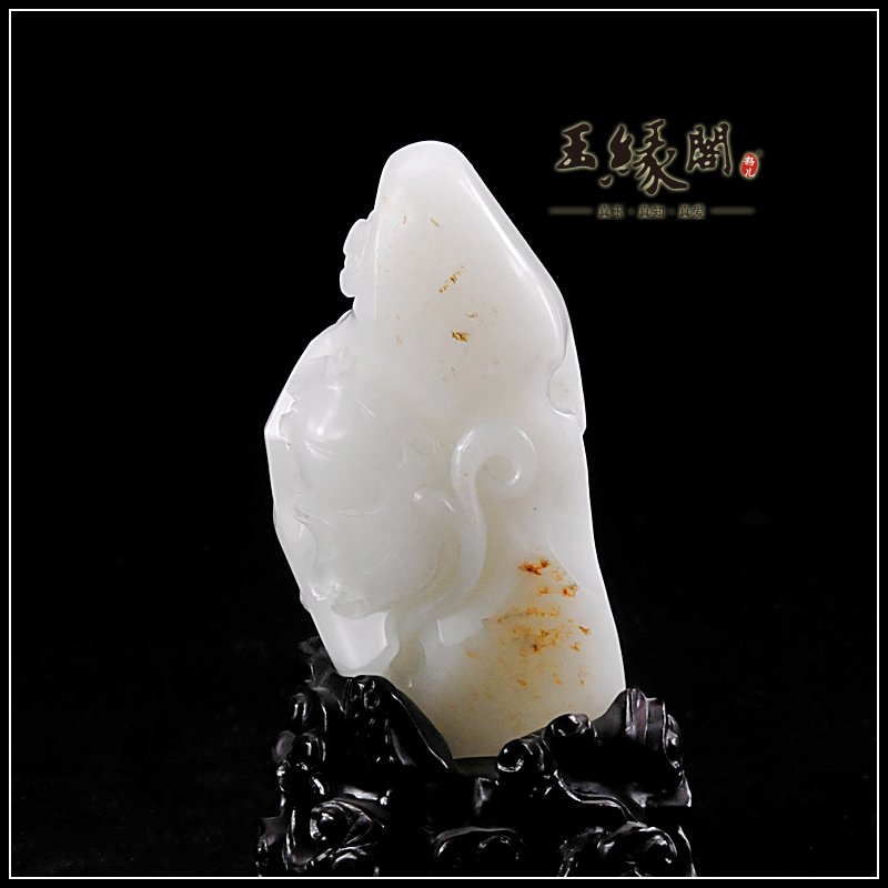 羊脂玉籽料摆件 观音
