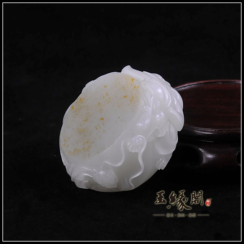 黄皮籽料把件 一朝天子