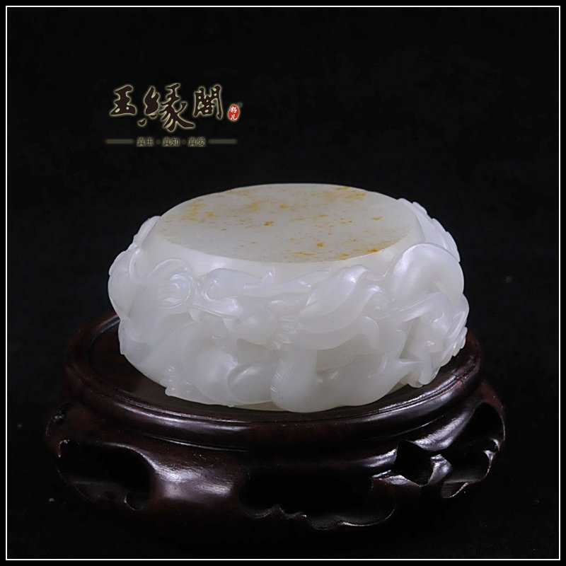 黄皮籽料把件 一朝天子