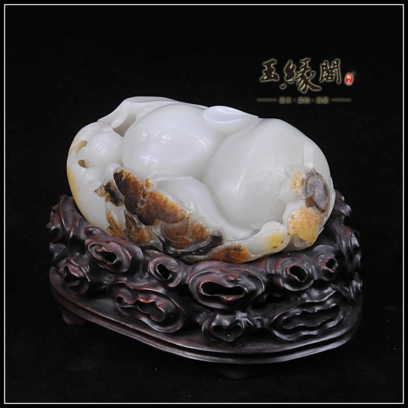 鹿皮籽料摆件 耄耋