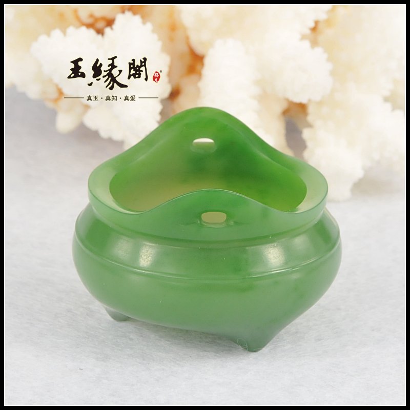 碧玉摆件 小宣德炉
