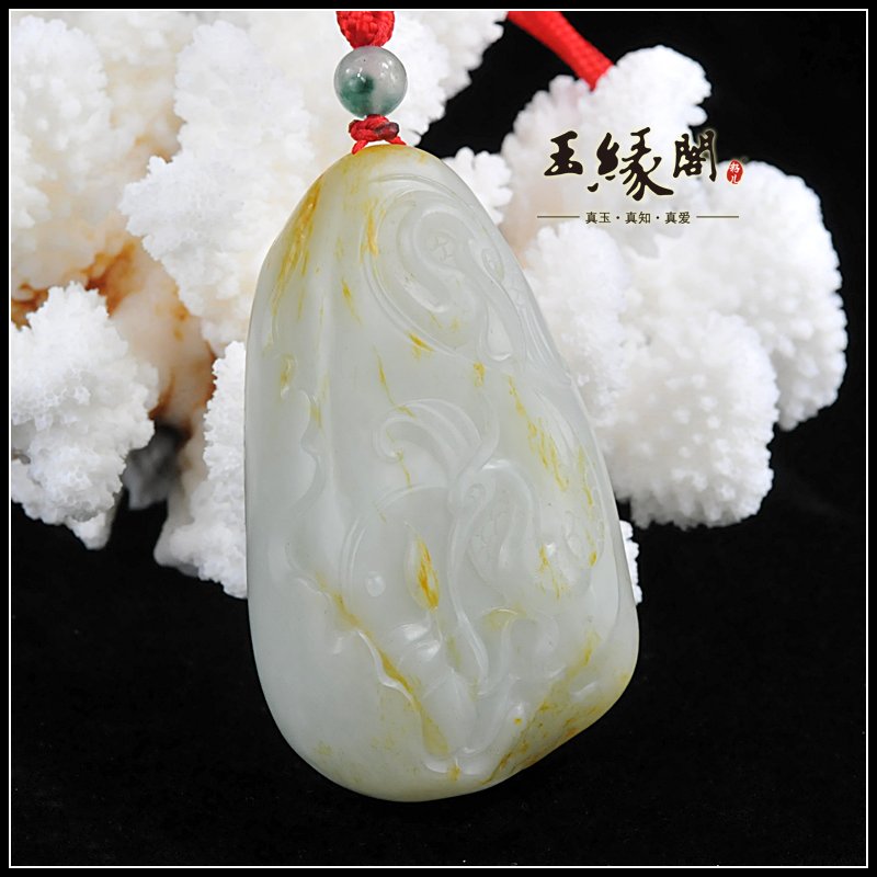 白玉籽料把件 一路连科