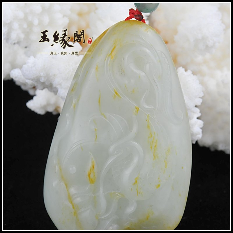 白玉籽料把件 一路连科