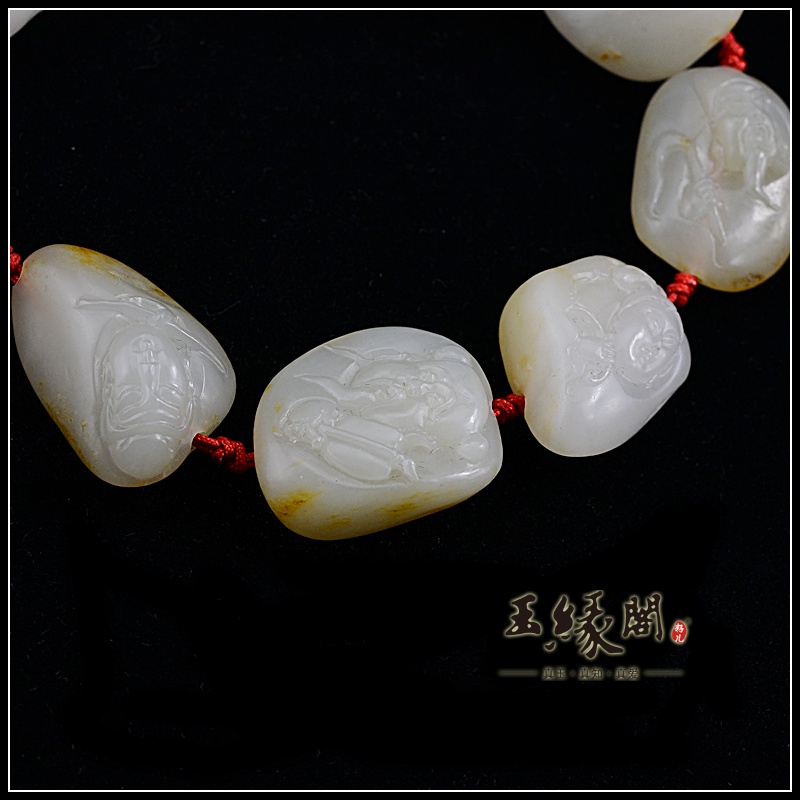 白玉籽料 八仙手链