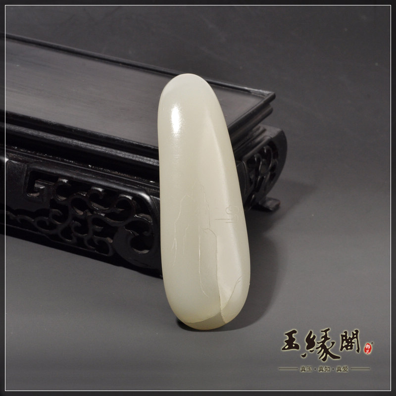 白玉籽料把件 仕女
