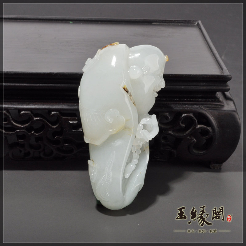 白玉籽料把件 如意佛