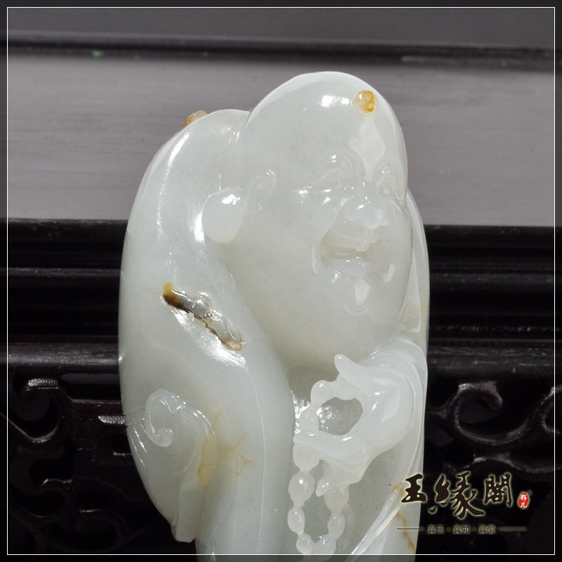 白玉籽料把件 如意佛
