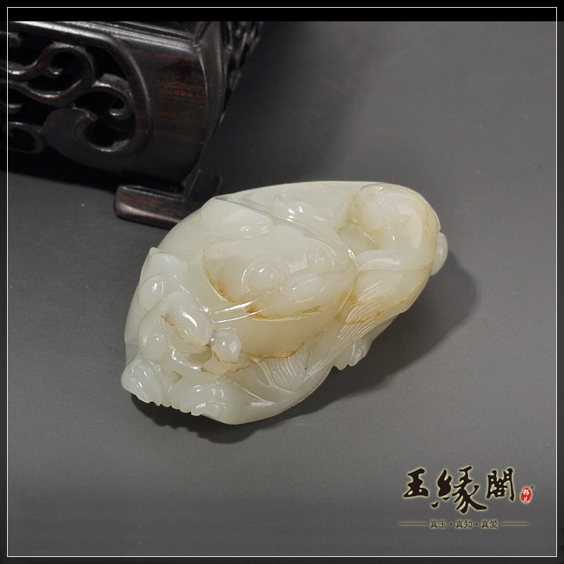 白玉籽料把件 貔貅