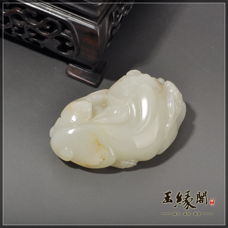白玉籽料把件 貔貅