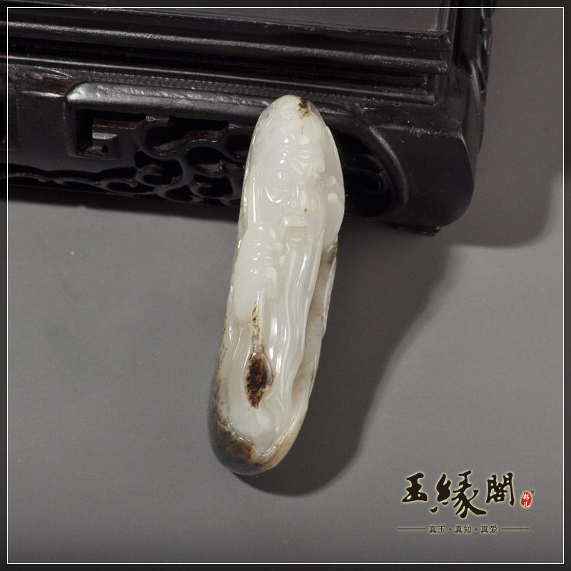 黑皮籽料把件 妙笔生花