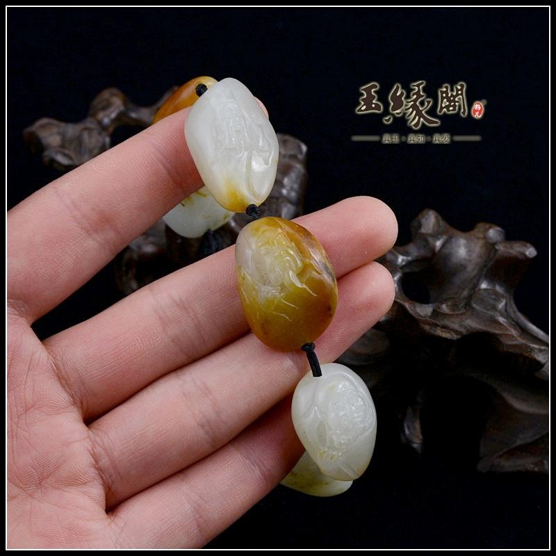 白玉籽料 八仙手链