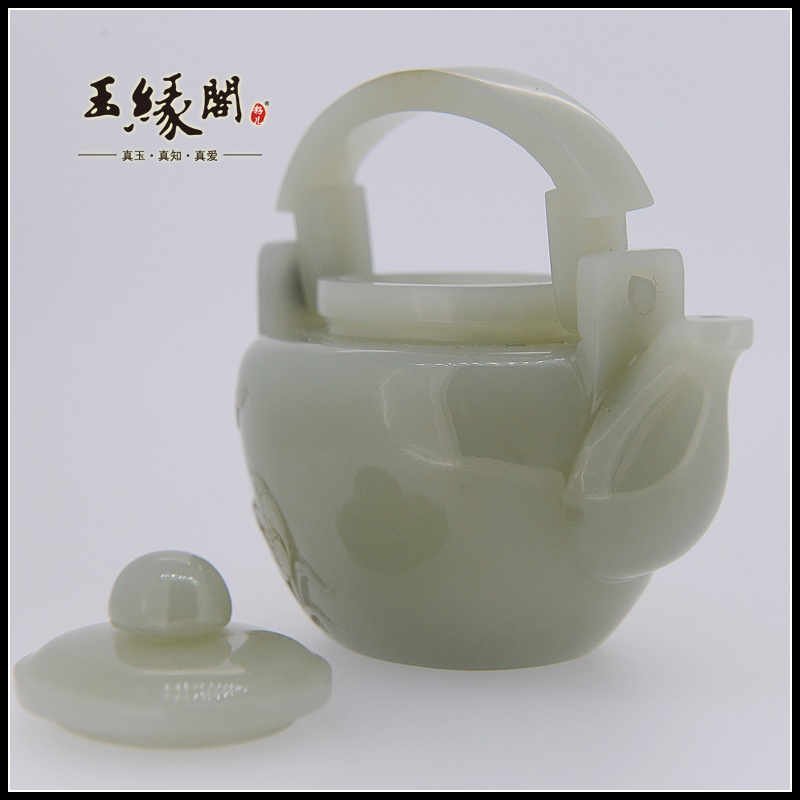 和田黄皮籽料摆件 清廉壶