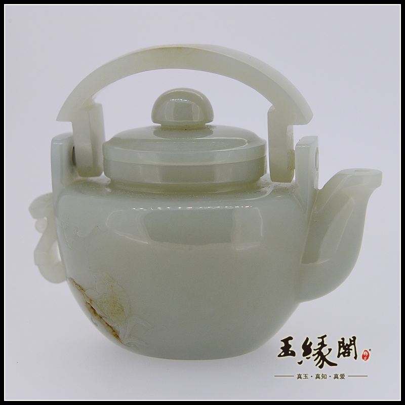 和田黄皮籽料摆件 清廉壶