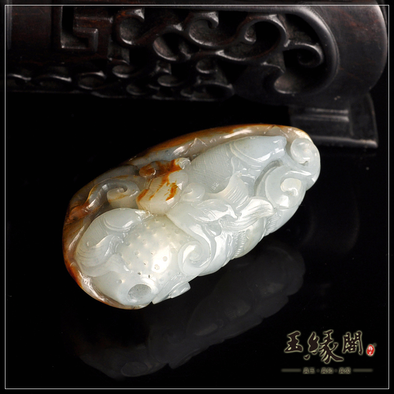 黄皮籽料把件 连年有余