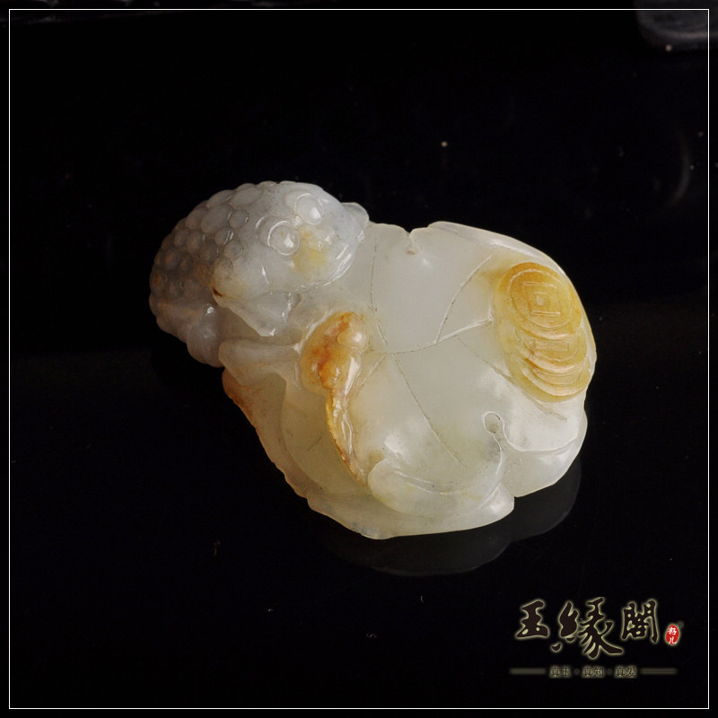羊脂玉籽料挂件 和气生财