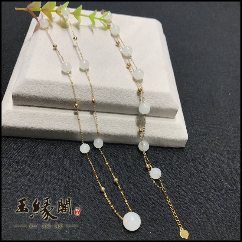 18K金镶玉 项链/手链（套）