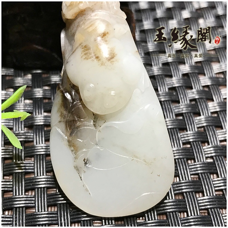 褐皮籽料挂件 财运连连