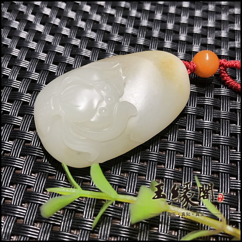 白玉籽料挂件 一品清廉