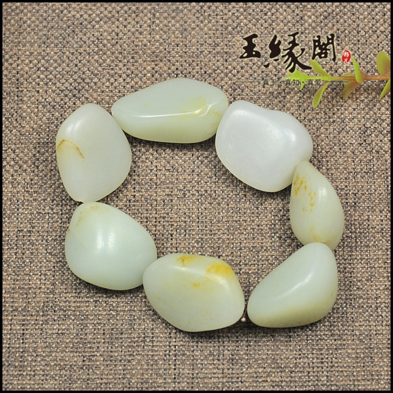 白玉籽料 原石手串/手链