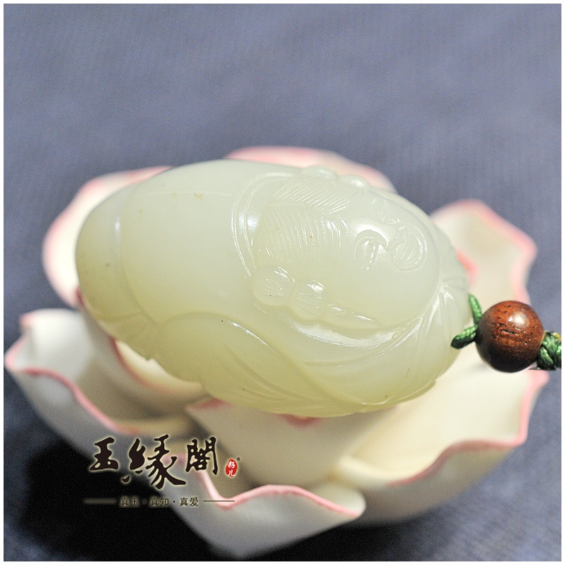 白玉籽料挂件 童子