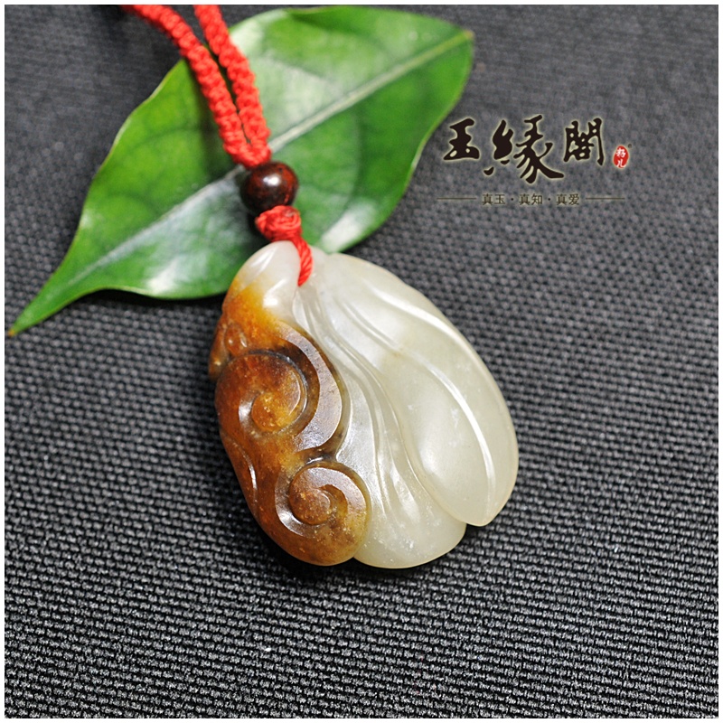 褐皮籽料挂件 丝丝牵挂