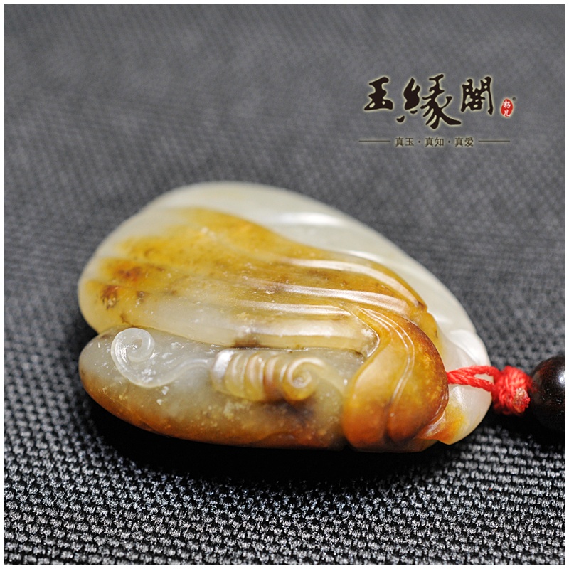 褐皮籽料挂件 丝丝牵挂