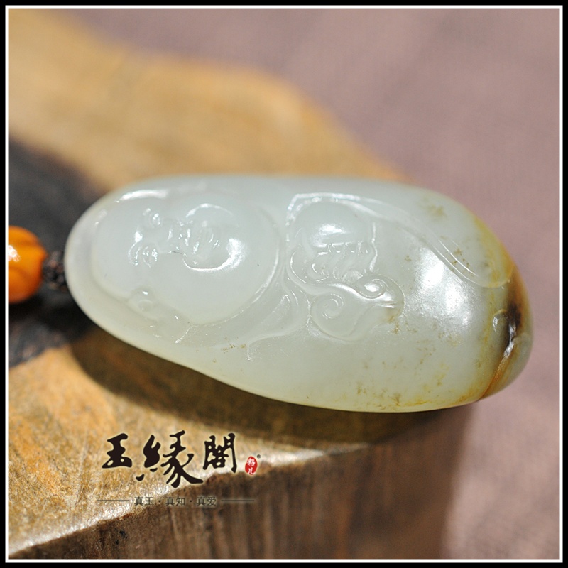 褐皮籽料挂件 佛
