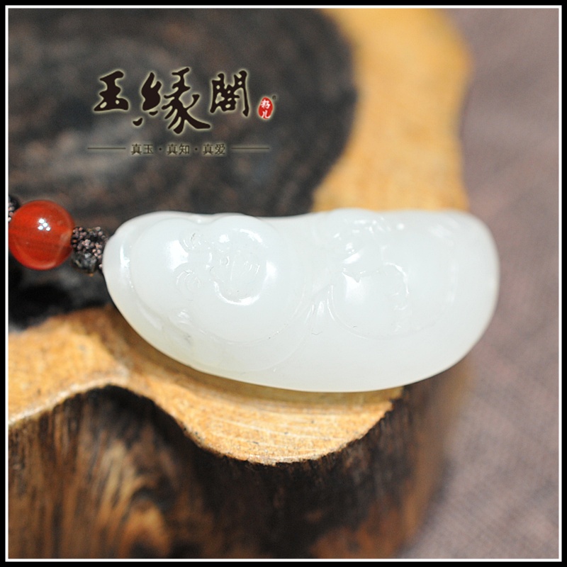 羊脂玉籽料挂件 佛