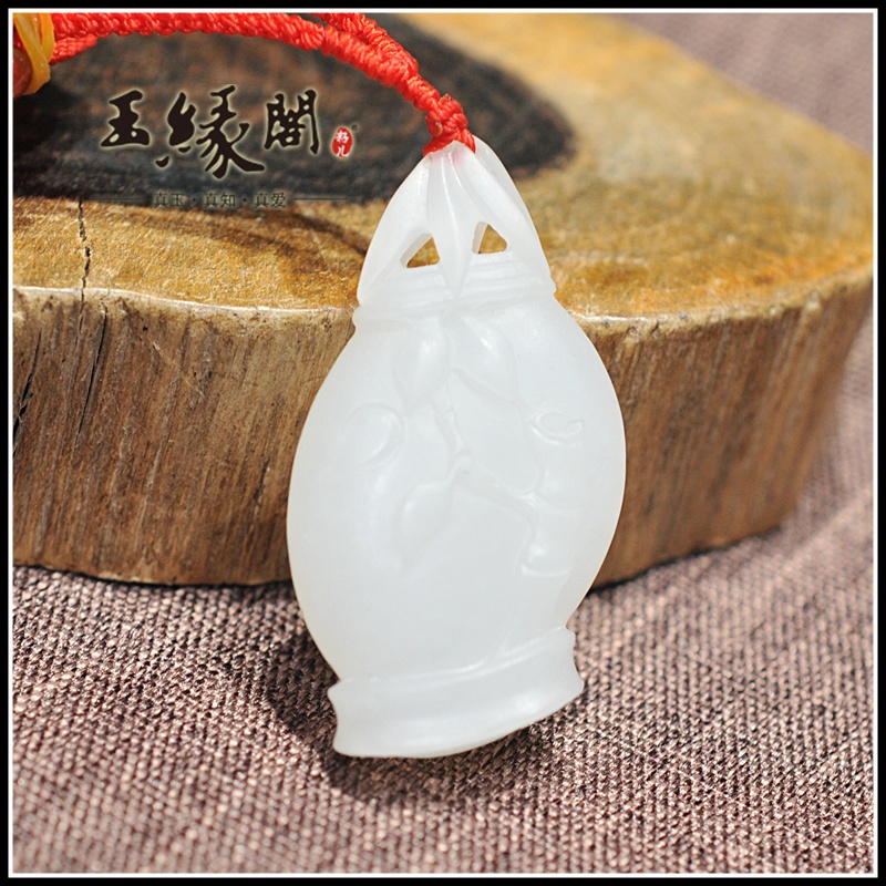 羊脂玉挂件 祝福