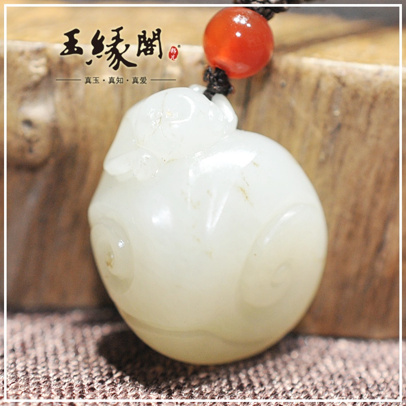 白玉籽料挂件 如意猴