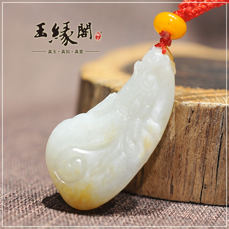 黄皮籽料挂件 龙行天下