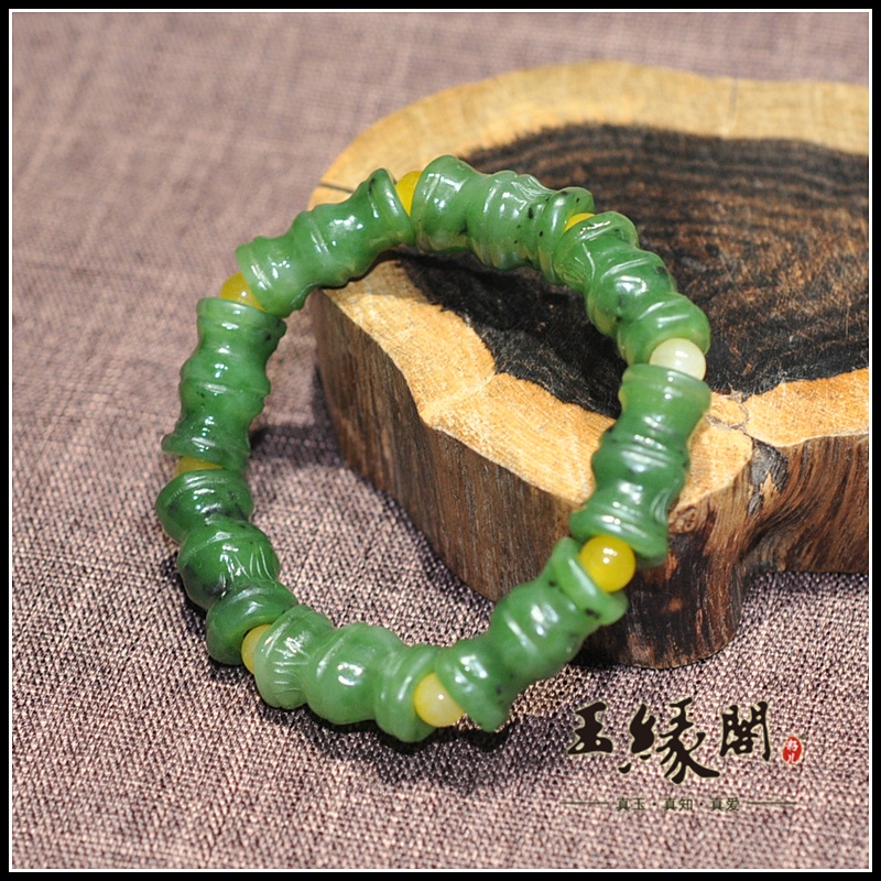 碧玉竹节手链