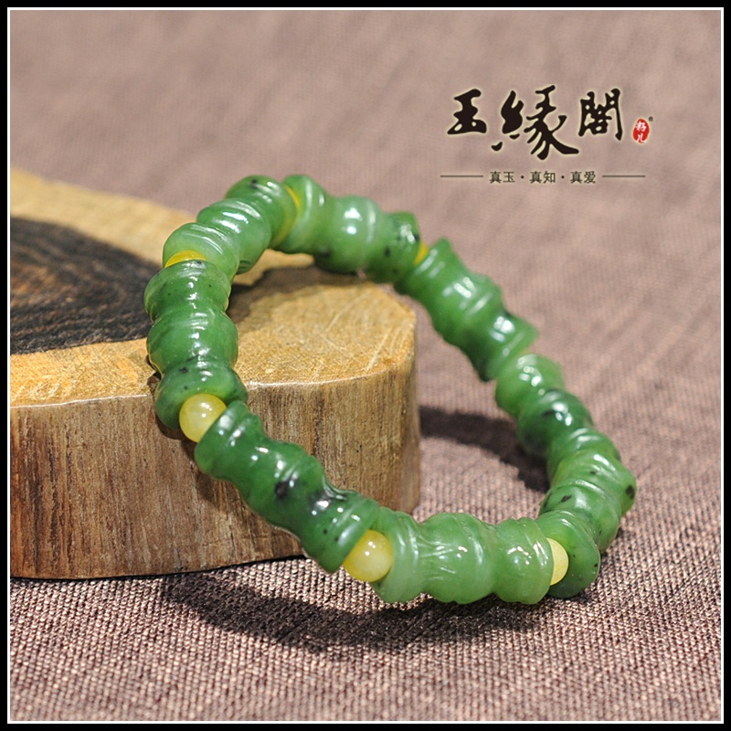 碧玉竹节手链