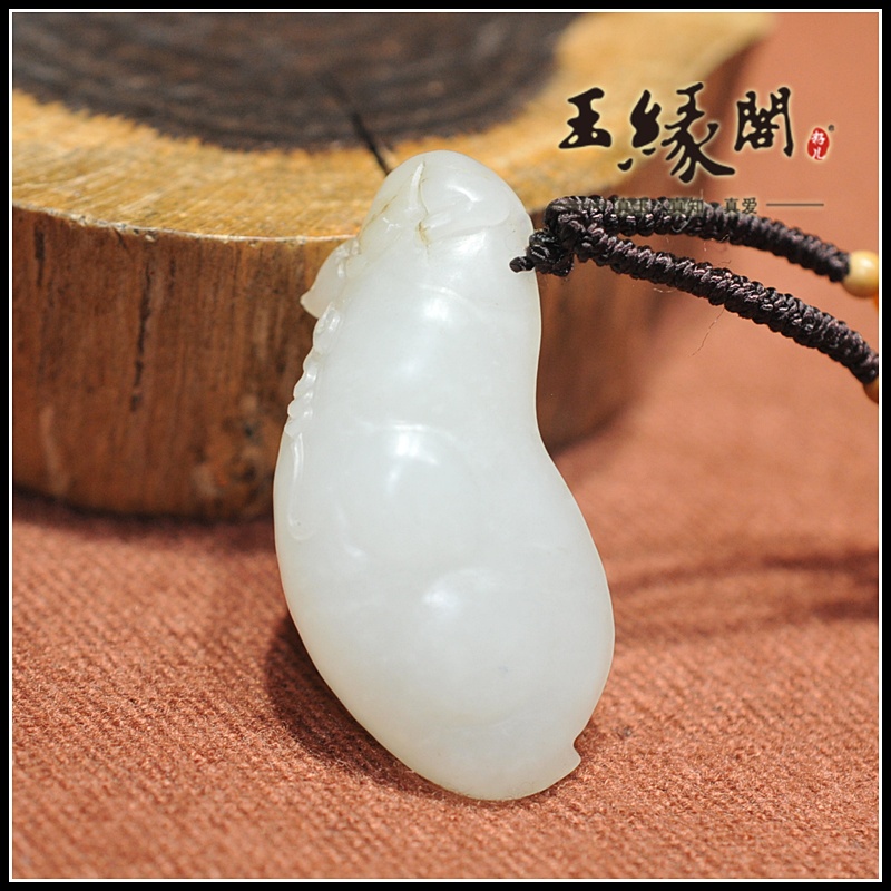 和田玉籽料挂件 子孙有福