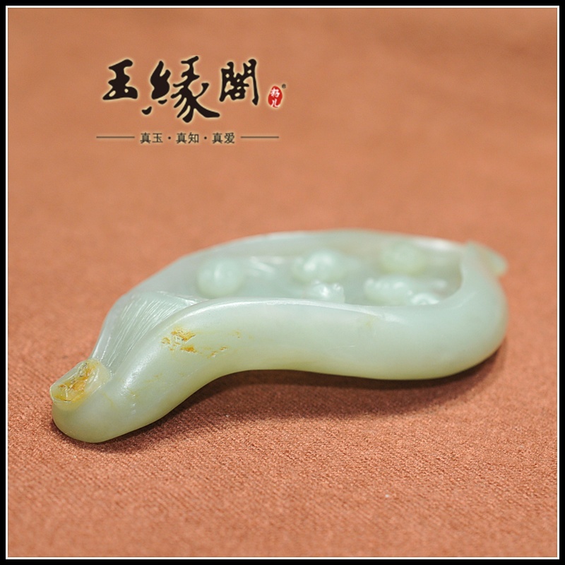 和田玉籽料香插 力争上游