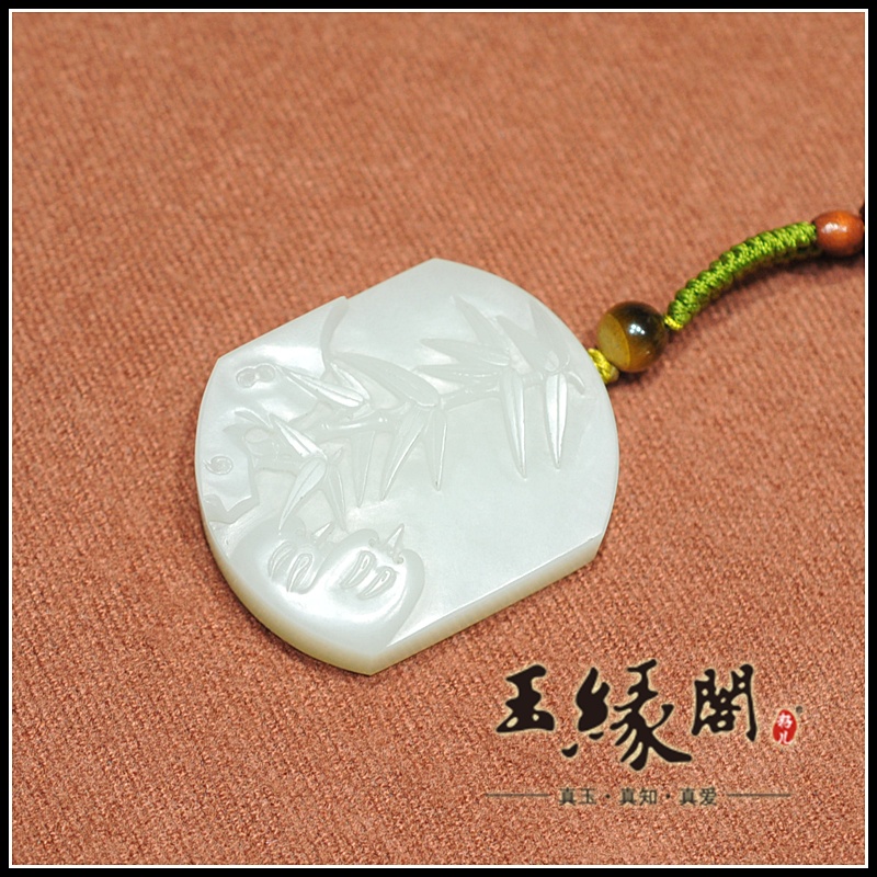 白玉籽料牌 祝福
