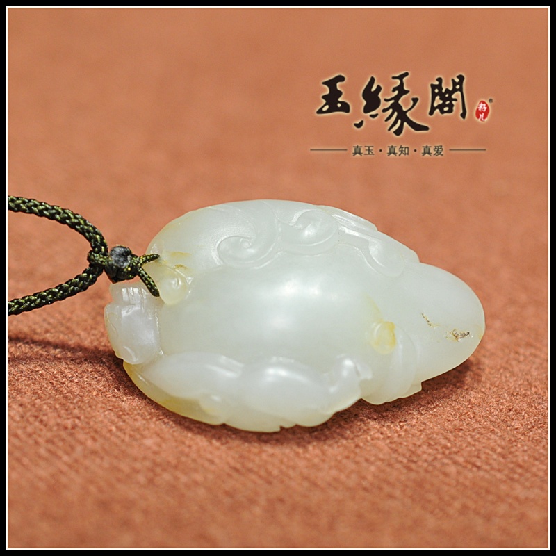 白玉籽料挂件 龙凤呈祥