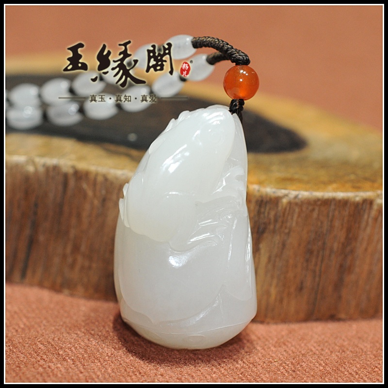 羊脂玉挂件 一品清廉