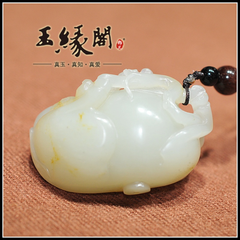 白玉籽料把件 招财猪