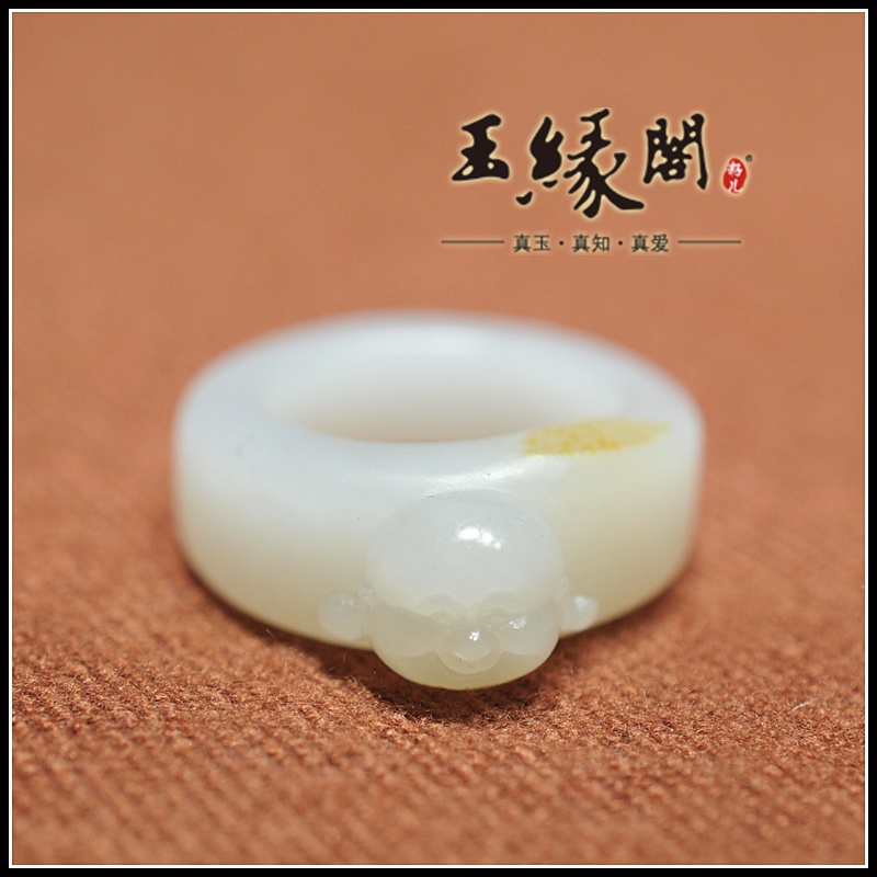和田玉 佛头指环