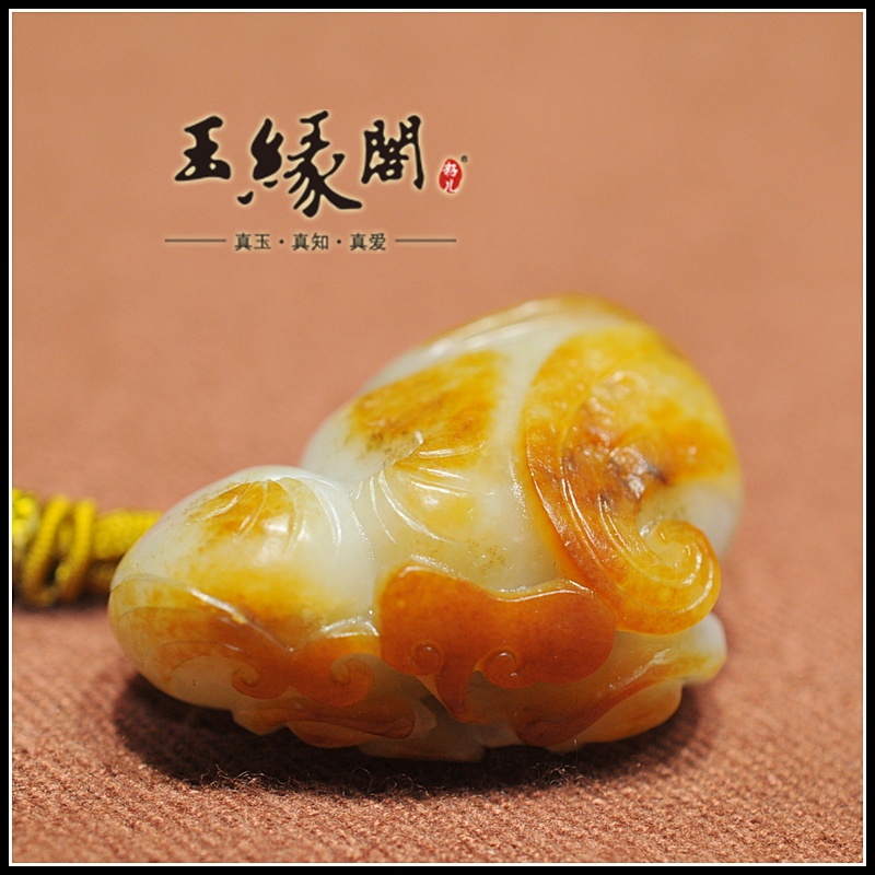 黄皮籽料把件 我如意