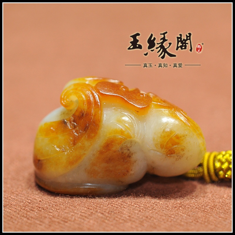 黄皮籽料把件 我如意