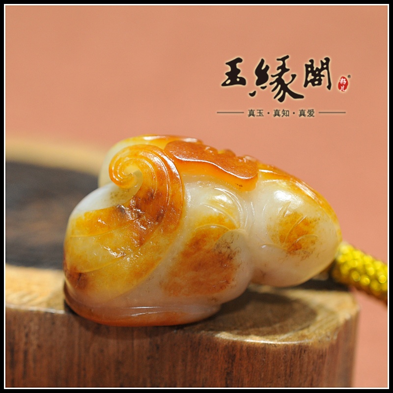 黄皮籽料把件 我如意