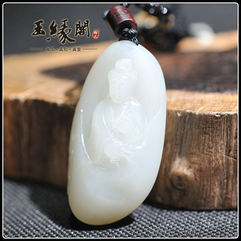 白玉籽料挂件 观音