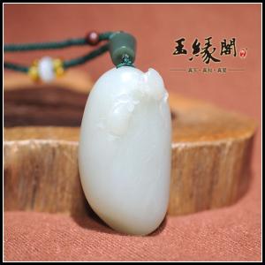 和田玉籽料把件  福禄有余